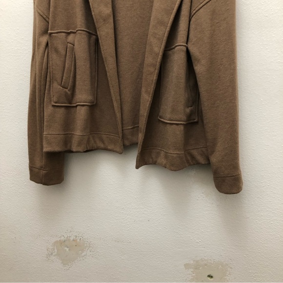 Time and Tru W Size XL Brown Long Sleeve Drop Shoulder Open Front Short Jacket - Picture 4 of 10